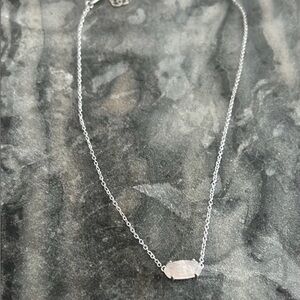 Kendra Scott Silver and Pink Necklace